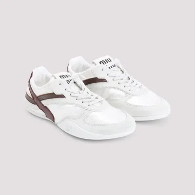 Miu Miu Women Two-tone Tech Fabric And Suede Gymnasium Sneakers