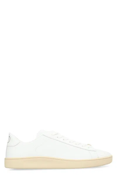 Valentino Garavani Premium Leather High-top Sneaker For Men In White