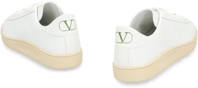 Valentino Garavani Premium Leather High-top Sneaker For Men In White