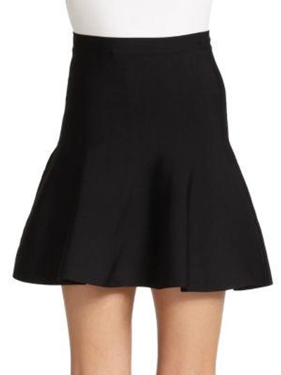 Shop Bcbgmaxazria Ingrid Ponte Knit Fit-&-flare Skirt In Gardenia