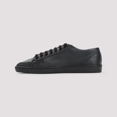 Saint Laurent Leather Sneakers With Almond Toe And Perforated Style