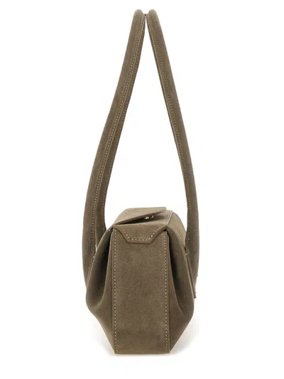 Yuzefi Double Handles Rectangular Shoulder Bag In Brown