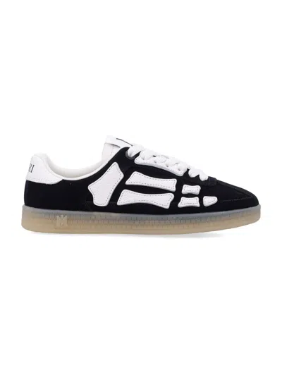 Amiri Pacific Bones Black Low Top Sneakers With Logo Patch On The Tongue And Logo Lettering On The Heel In In Black