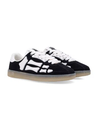 Amiri Pacific Bones Black Low Top Sneakers With Logo Patch On The Tongue And Logo Lettering On The Heel In In Black
