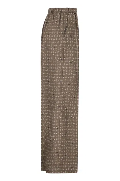 Max Mara Elasticated Patterned Trousers