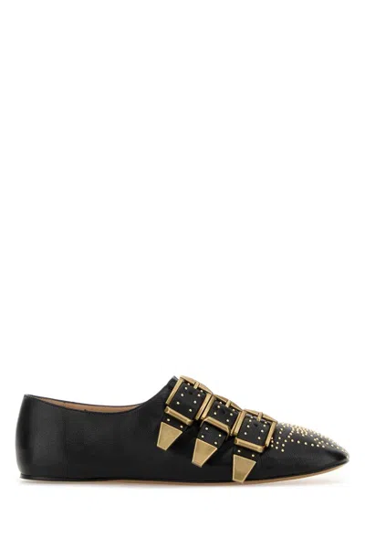 Chloé Susanna Buckle-details Studded Flat Pumps