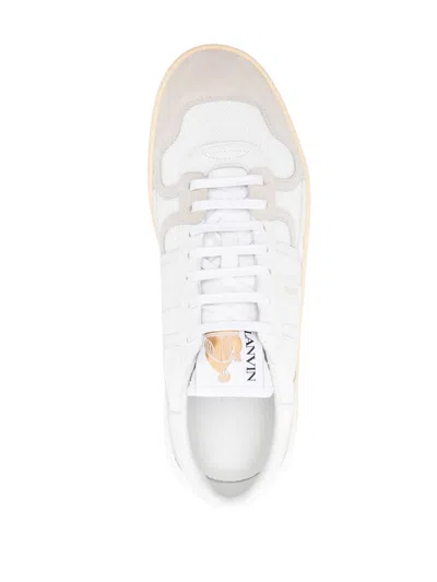 Lanvin White Leather Sneakers In Multi
