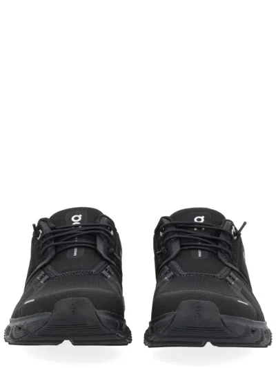 On Breathable Mesh Sneakers With Distinctive Segmented Sole In Black