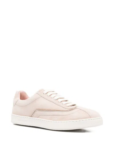 Fabiana Filippi Women Beige Suede Sneakers, 8.5 Luxury Sneakers For Women Darveys In Pink