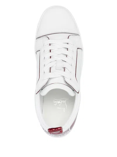 Christian Louboutin Fun Vieira Printed Pvc-trimmed Perforated Leather Sneakers In White