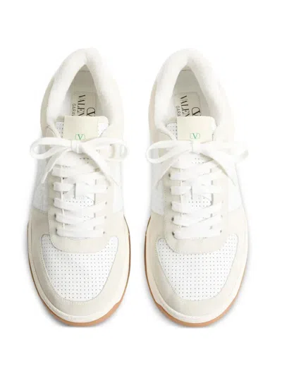 Valentino Garavani Sparry Sneakers In Split Leather And Nappa In White