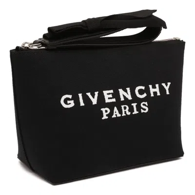 Givenchy Logo Pouch Handbag In Black
