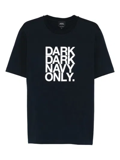 A.p.c. A. P.c. Printed T-shirt In Black