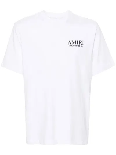 Amiri Cotton Stacked Bones T-shirt In White