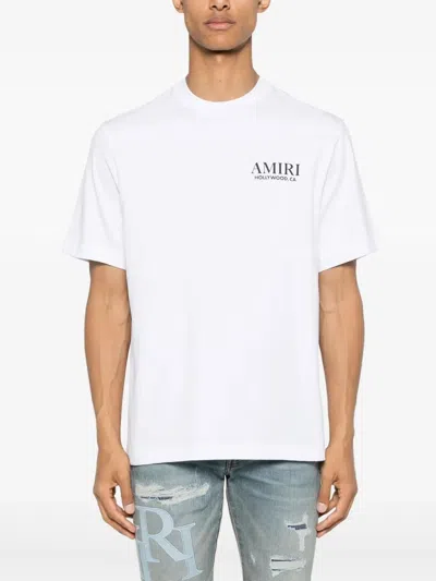 Amiri Cotton Stacked Bones T-shirt In White