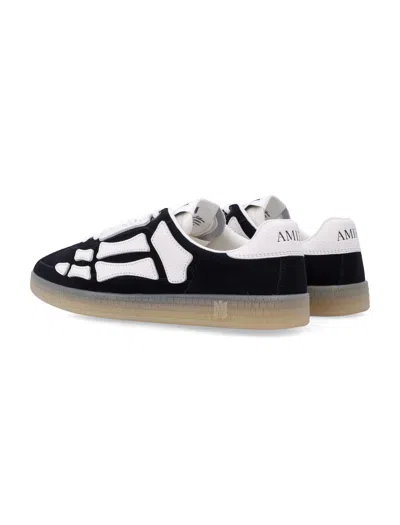 Amiri Pacific Bones Black Low Top Sneakers With Logo Patch On The Tongue And Logo Lettering On The Heel In In Black