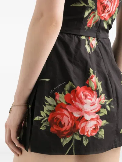 Dolce & Gabbana Short Floral Dress In Multi