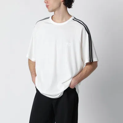 Y-3 Oversized Core White Tshirt With Logo In White