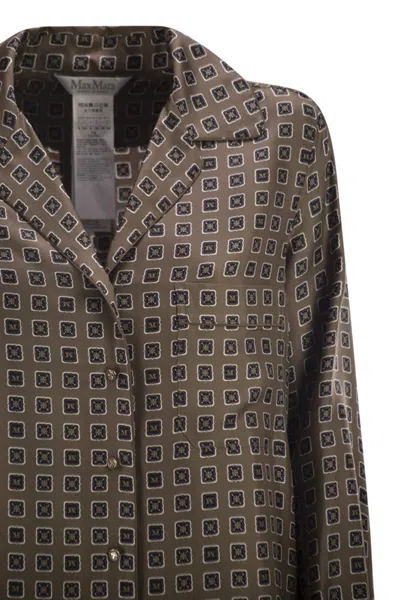 Max Mara Maxmara Mxmdisco Semi Fitted Printed Silk Shirt