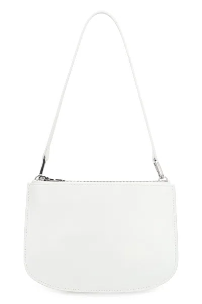 Diesel Smooth Leather Shoulder Handbag With Adjustable Strap In White