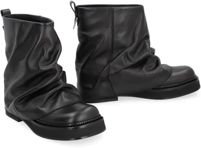 Attico Mini Robin Combat Boot For Women In Black