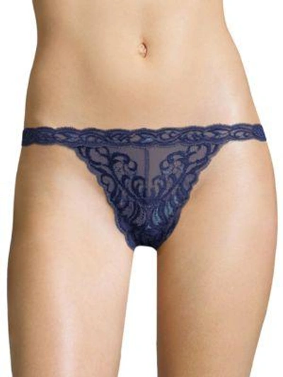 Shop Natori Foundations Women's Feathers Thong In Black