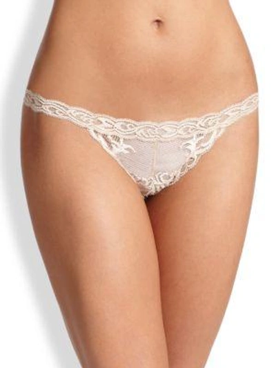Shop Natori Foundations Feathers Thong In Cafe