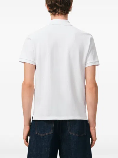 Ami Alexandre Mattiussi Ami Paris Men White Polo Shirt With Adc Embroidery On The Front And Classic Collar In Cotton Man In Multi