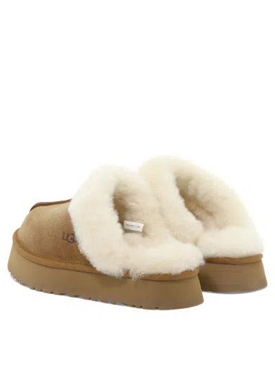 Ugg Disquette 1122550-che Slippers Chestnut Suede Sheepskin Rhs8110 In Multi