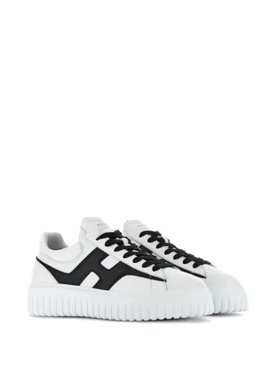Hogan Women White H-stripes Sneakers, 7.5 Luxury Sneakers For Women Darveys