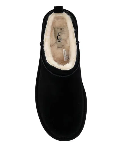 Ugg Classic Micro Short Suede Ankle Boots In Black