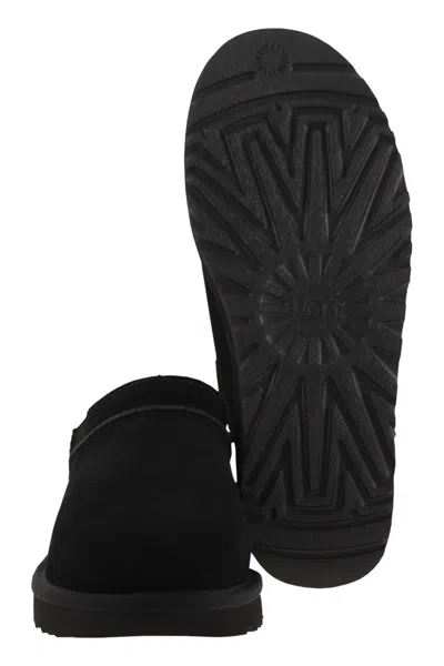 Ugg Classic Micro Short Suede Ankle Boots In Black