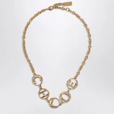 Chloé Chloe Chloe Script Vintage Gold Choker Women In Gold