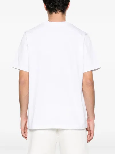 Casablanca Casa Way Orchid Organic Cotton T Shirt In White