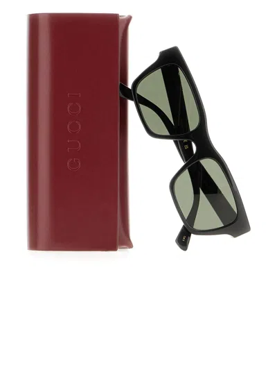 Gucci Women Rectangular Sunglasses In Green