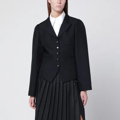 Namacheko Jacket Button Detailing Notched Lapels Structured Shoulders In Black