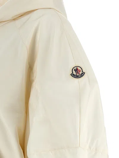 Moncler Drawstring-hood Kangaroo-pocket Jacket In White