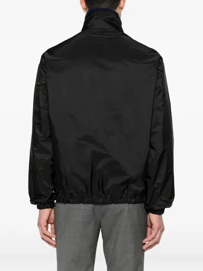 Prada Reversible Zip-up Jacket With Triangle-logo In Black