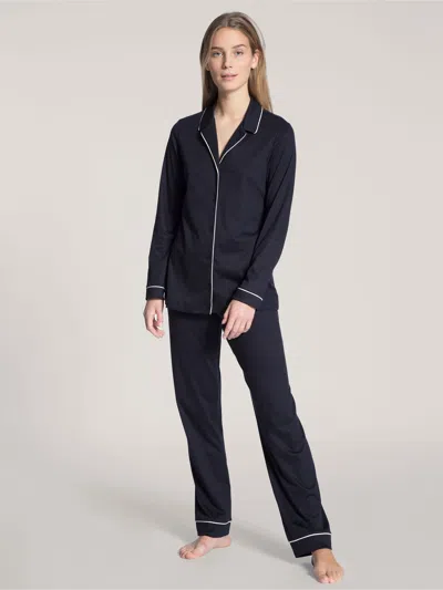Calida Button-up Pyjamas In Blue