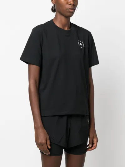 Adidas By Stella Mccartney Adidas By Stella Mc Cartney Logo Sporty T Shirt In Black
