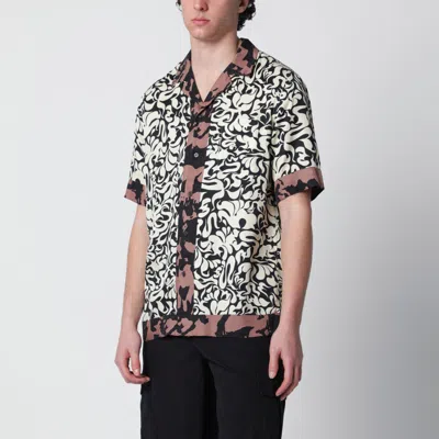 Dries Van Noten Short-sleeve Abstract Pattern Shirt With Camp Collar In Multi