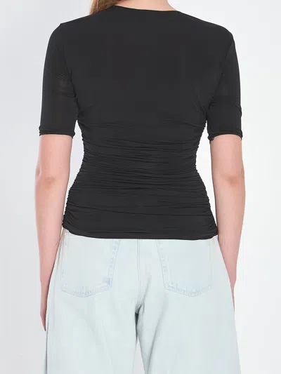Alaïa Alaia Viscose Elastane Pleats T-shirt In Multi