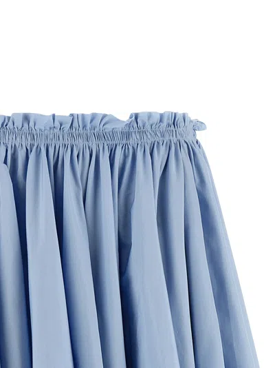 Ami Alexandre Mattiussi Ami Paris Ami Paris Cotton Midi Corolla Skirt In Blue