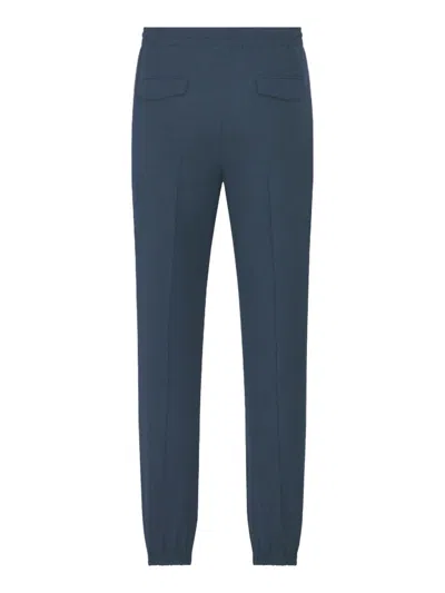 Dior Wool Blend Pants In Blue