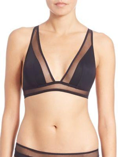 Shop Addiction Nouvelle Lingerie Wireless Triangle Bra In Navy