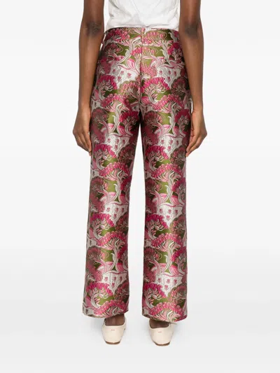 La Doublej La Double J Polyester Silk Polyamide Pants In Multi