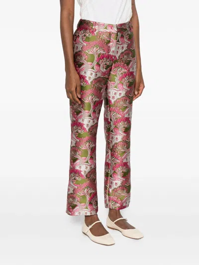 La Doublej La Double J Polyester Silk Polyamide Pants In Multi