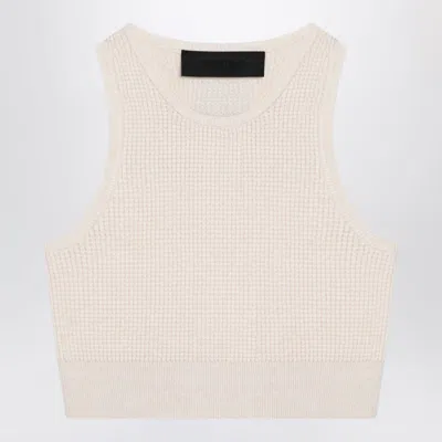 Essentials Waffle Tank Top In Pink
