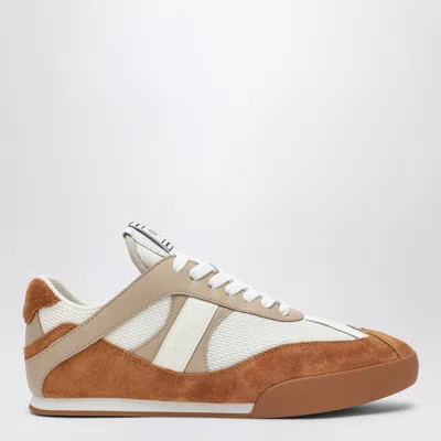 Chloé Kick Brown Sneaker With Logo Patch On The Tongue And Logo Lettering On The Back In Fabric And Suede  In Multi
