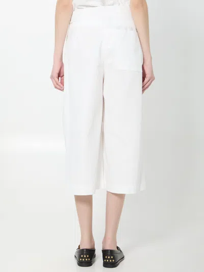 Jacquemus Le Marin High-rise Cotton-poplin Wide-leg Shorts In White